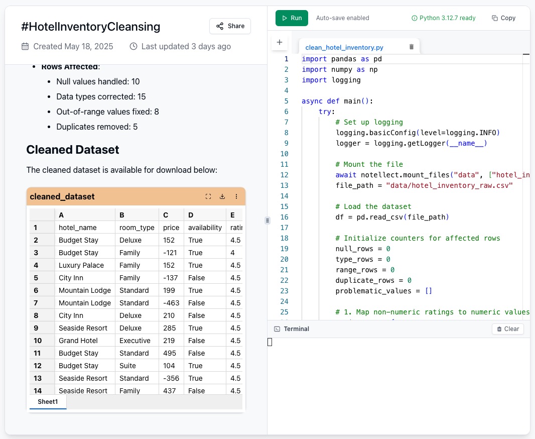 data clean up